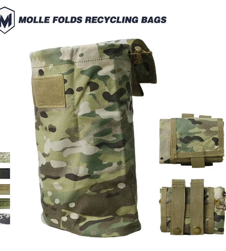 Camo Molle Tactical Dump Pouch Folding Outdoor Hunting Multifunctional Accessory Pack Accessories