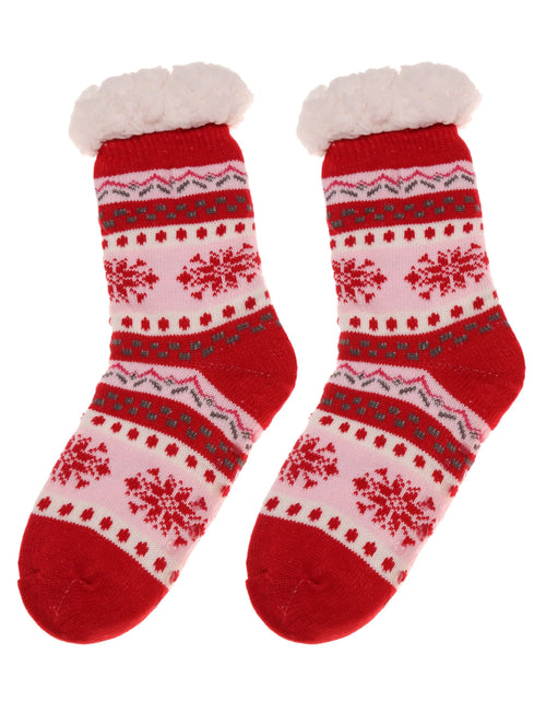 Load image into Gallery viewer, 1Pair Women Men Christmas Slipper Socks Fuzzy Thermal Bed Sherpa Slipper Socks Fleece US 5-11 Christmas Socks
