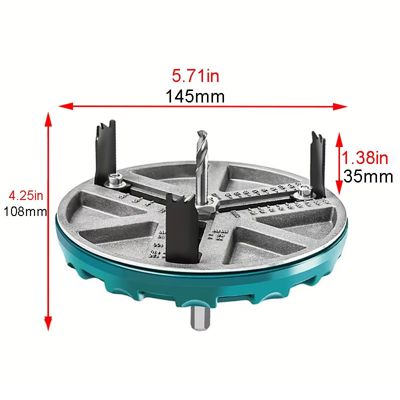 45-130Mm Multifunctional Adjustable Woodworking Hole Opener Gypsum Board Plastic Aluminum Board Electric Drill Drilling Bit Tool