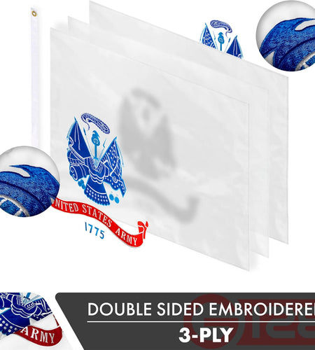 - US Army Flag Double Sided Embroidered 3X5 Ft Flag Brass Grommets