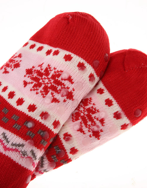 Load image into Gallery viewer, 1Pair Women Men Christmas Slipper Socks Fuzzy Thermal Bed Sherpa Slipper Socks Fleece US 5-11 Christmas Socks
