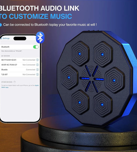 Music Boxing Machine, Upgraded 2.0 Smart Bluetooth Music Boxing Parent-Child Games, Wall-Mounted Exercise Equipment for Home Exercise New Fitness