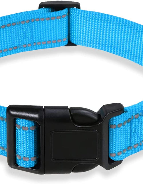 Load image into Gallery viewer, Reflective Dog Collar with Buckle Adjustable Safety Nylon Collars for Small Medium Large Dogs, Blue XL
