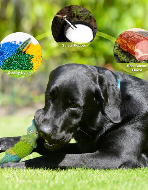 Load image into Gallery viewer, Dog Toys, Dog Toys for Aggressive Chewers,Indestructible Dog Toys for Large Breed,Durable/Tough Dog Toys for Large Dogs,Bacon Flavor,Green
