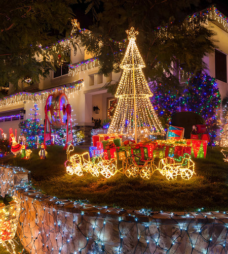 50Ft Smart RGB-IC LED Fairy Lights USB Powered with APP Remote Control, IP65 Waterproof Twinkle Color Changing Lights for Garden Party Decor