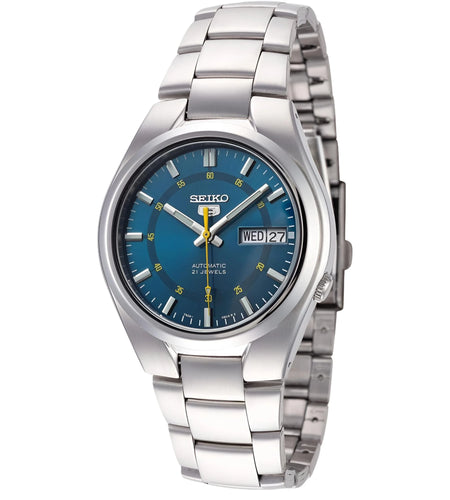 Men'S 5 Automatic SNK615K Blue Stainless-Steel Automatic Dress Watch