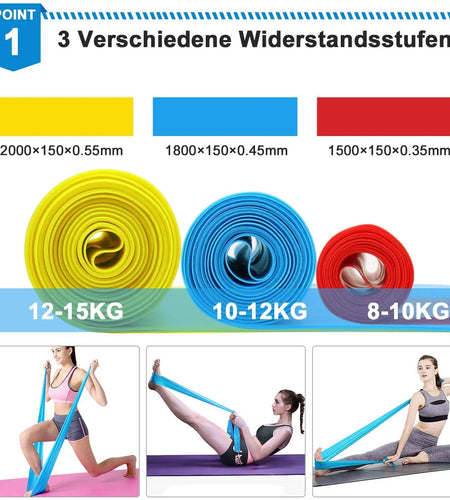 Elastic Fitness Bands 4Pcs Resistance Bands Elastic Fitness Tapes Yoga Pilates Crossfit Stretching Muscular Work Out Equipment