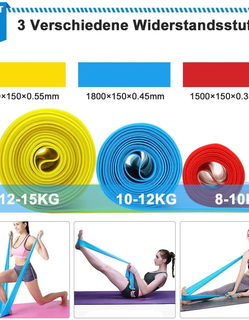 Load image into Gallery viewer, Elastic Fitness Bands 4Pcs Resistance Bands Elastic Fitness Tapes Yoga Pilates Crossfit Stretching Muscular Work Out Equipment
