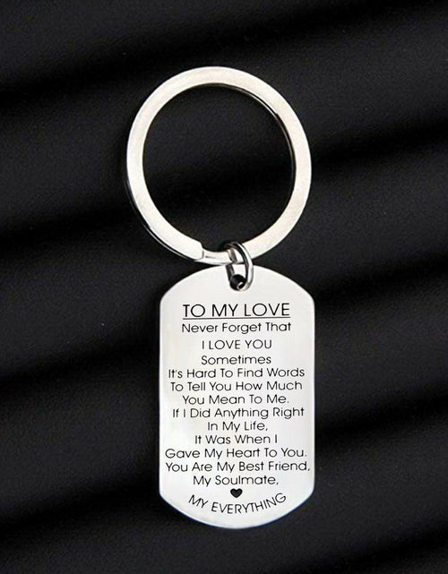 Load image into Gallery viewer, To My Love Keychain Gift for Husband Wife Anniversary Valentines Day Lover Gifts
