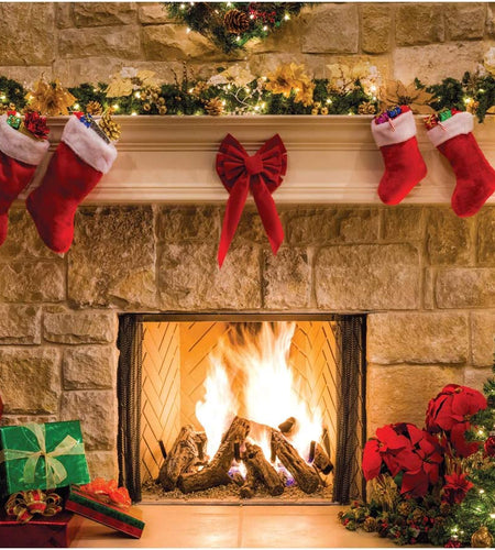 7X5Ft Christmas Photography Backdrops Child Christmas Fireplace Decoration Background for Photo Studio (11209)