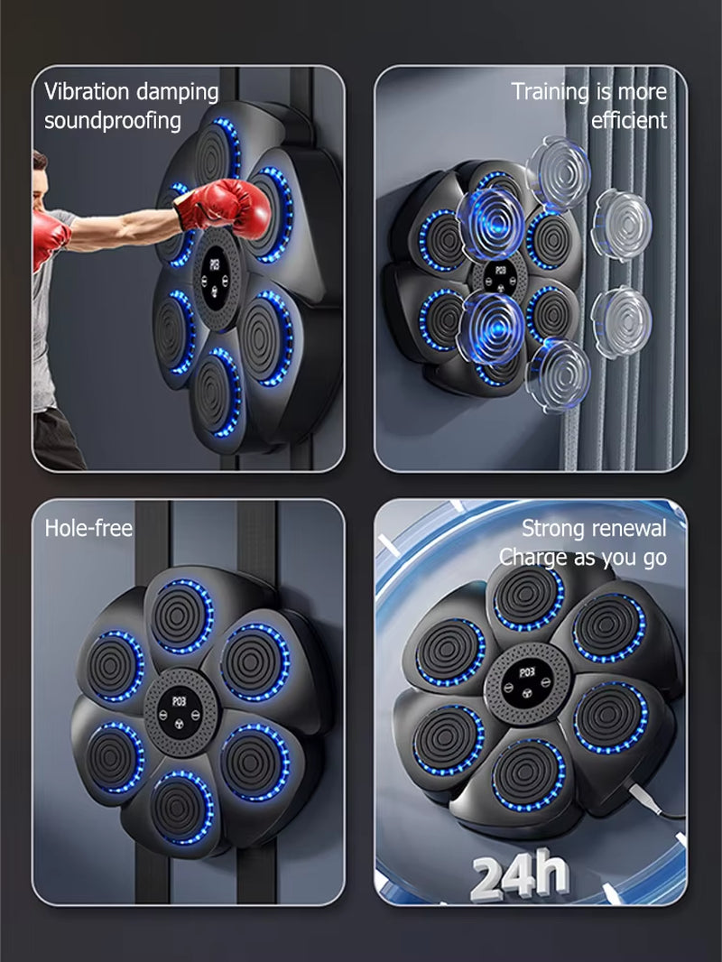 Smart Bluetooth Wall Mounted Boxing Machine, Punching Equipment, Music, Boxing Trainer, Gym, Home, Electronic, New