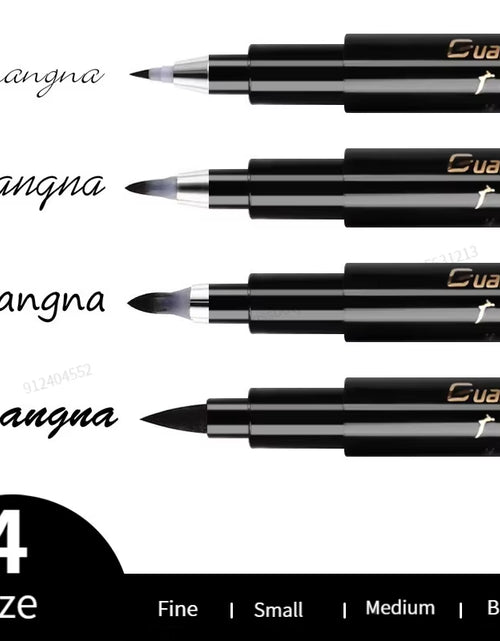 Load image into Gallery viewer, 4Pcs/Set Calligraphy Pen Hand Lettering Art Pens Brush Ink Lettering Pens Markers for Writing Drawing Black Ink Pens Art Marker
