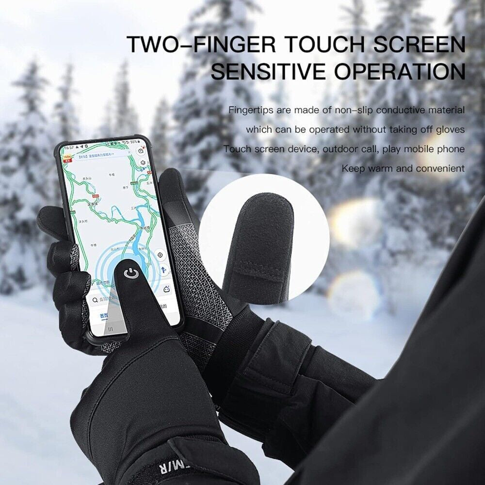 Women Men Winter Thermal Windproof Waterproof Touch Screen Warm Gloves Mittens