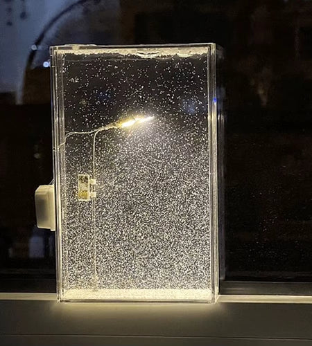 Magic Snowy Landscape Night Lights Small Street Light Snowy Flowing Night DIY Christmas Lights Christmas Desktop Decor Handmade