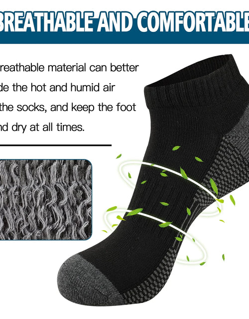 Load image into Gallery viewer, Mens 10 Pairs Athletic Ankle Socks Men&#39;S Breathable Low Cut Socks
