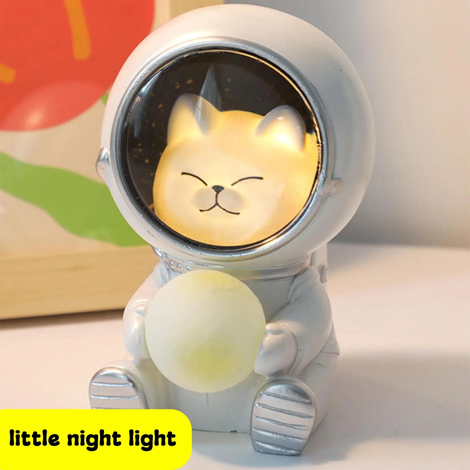 Astronaut Projector Night Light, Cute Spaceman LED Night Light Astronaut Moon Lamps for Kids Adults for Bedroom, Christmas, Birthdays, Space Cat