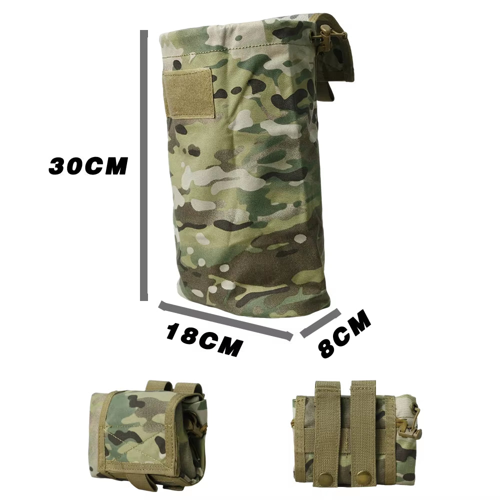 Camo Molle Tactical Dump Pouch Folding Outdoor Hunting Multifunctional Accessory Pack Accessories