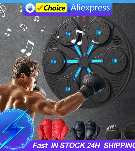 Type C Music Boxing Machine Music Boxing Puncher USB Charging Smart Bluetooth-Compatible Boxing Machine with Gloves for Home Gym