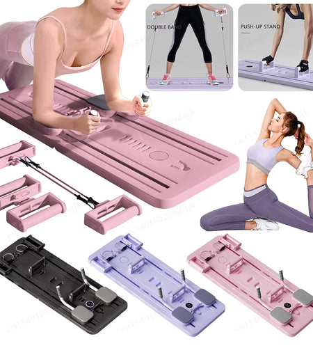Abdominal Exercise Board Fitness Board Automatic Rebound Leg & Arm Toner Multifunctional Pilates Reformer Set Fitness Equipment