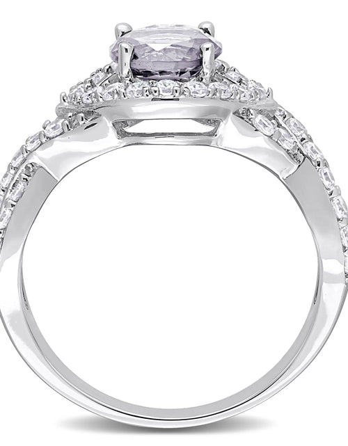 Load image into Gallery viewer, Women&#39;S Created Sapphire Sterling Silver Engagement Ring
