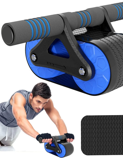 Load image into Gallery viewer, Automatic Rebound Ab Roller Wheel Double Wheel Abdominal Trainer for Home Fitness
