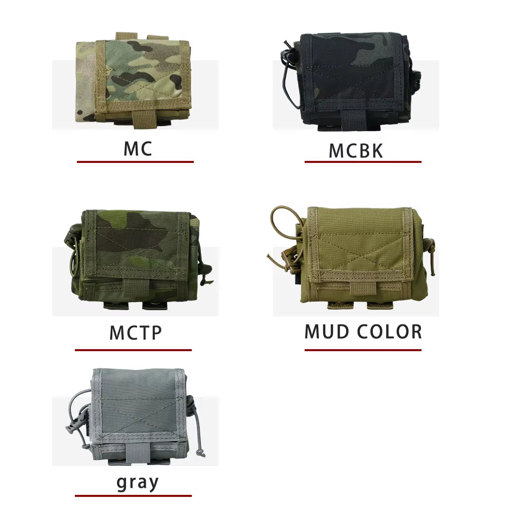 Camo Molle Tactical Dump Pouch Folding Outdoor Hunting Multifunctional Accessory Pack Accessories