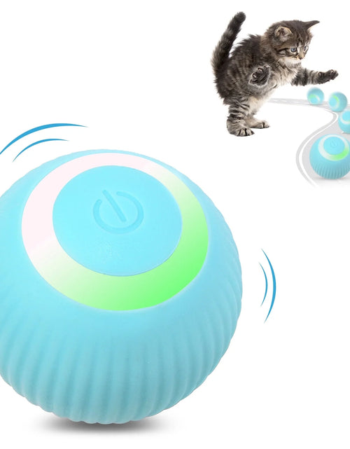 Load image into Gallery viewer, Interactive Cat Toys Ball Automatic Rolling &amp; USB Rechargeable with LED Light for Indoor Playing, Green
