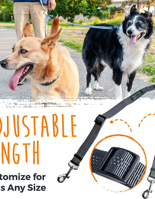 Load image into Gallery viewer, Dual Dog Leash - Suitable for Two Dogs - Leash for 2 Dogs No Tangle - Leash Splitter - Large and Small Dog Compatible - Dual Leash Attachment - Double Clip Dog Leash Coupler - Dog Splitter
