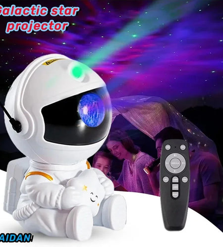 Galaxy Star Projector Night Light Astronaut Space Projector Starry Nebula LED Ceiling Lamp for Bedroom Home Decor Kids Gift